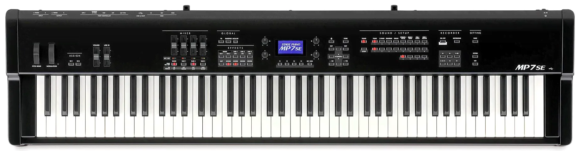 Kawai MP7SE Сценическое пианино, цвет черный, механика RHIII, покрытие клавиш Ivory Touch черный-1