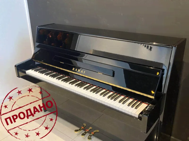 Пианино Kawai K-15E (BU) черное, полированное-0