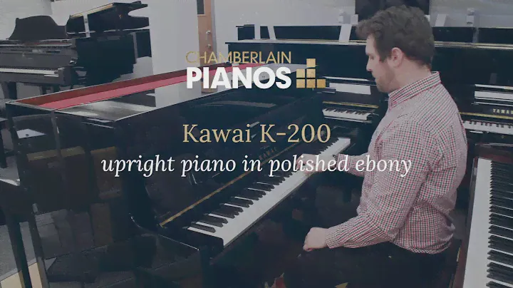 Kawai K-200 upright piano in polished ebony
