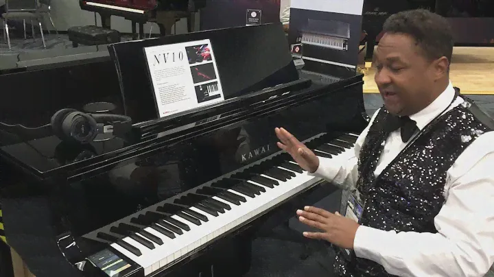 Kris Nicholson test driving the Kawai Novis NV10 Hybrid Digital Piano At Namm 2020