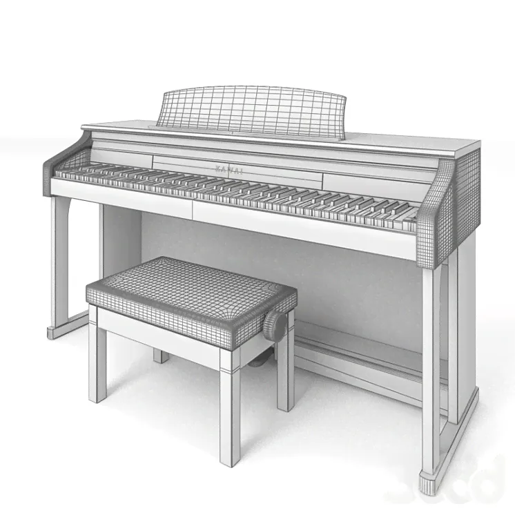 Kawai piano CA15 - Музыкальные инструменты - 3D модель