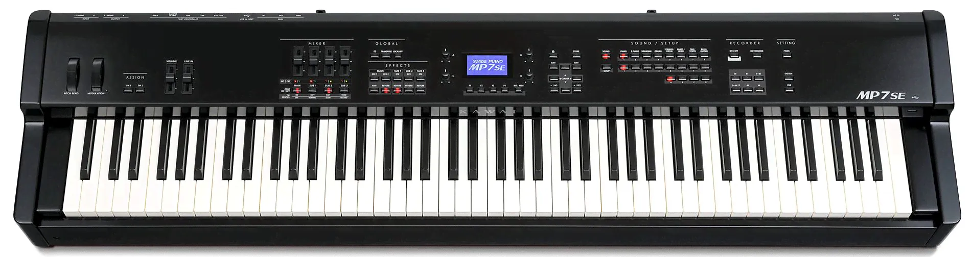 Kawai MP7SE Сценическое пианино, цвет черный, механика RHIII, покрытие клавиш Ivory Touch черный-0